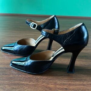 Casadei Black Patent Leather Heels